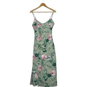 Zara Dress Womens Linen Midi Dress